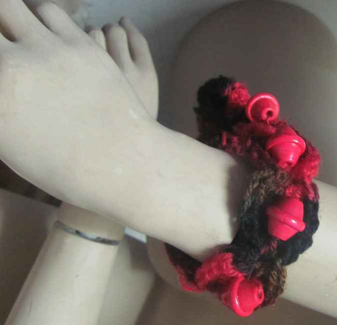 large image of art item: accessory &ndash; bracelet black red