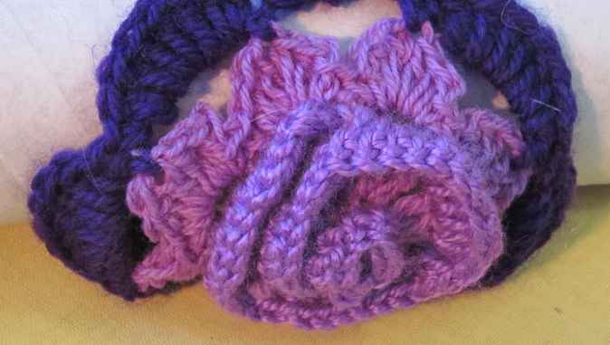 large image of art item: accessory &ndash; bracelet crochet purple flower