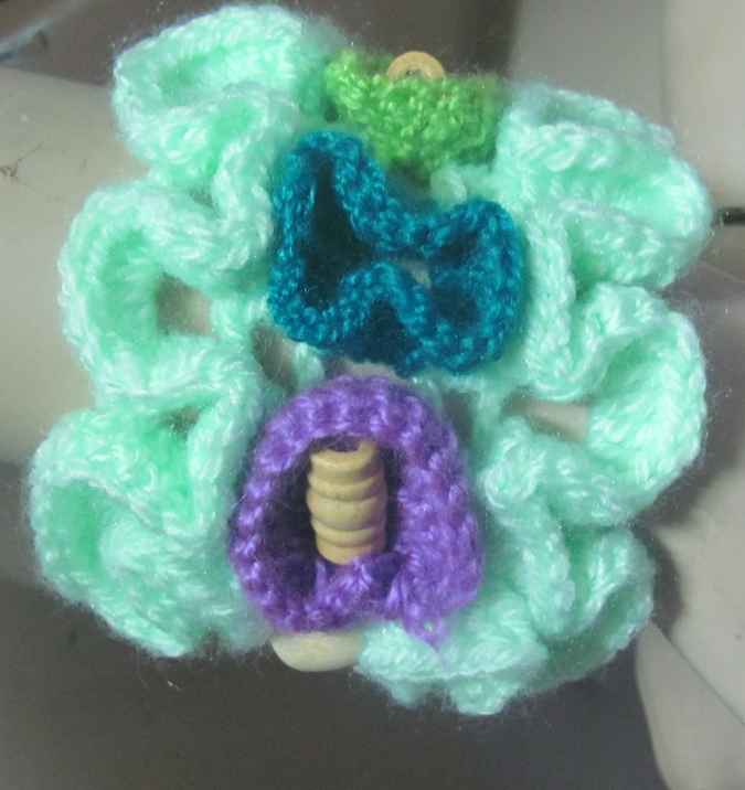 large image of art item: accessory &ndash; bracelet cyan blue green button yellow