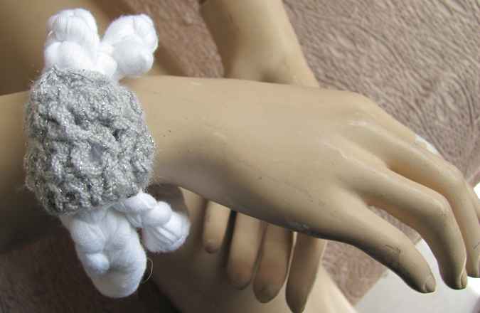 large image of art item: accessory &ndash; bracelet white cyan