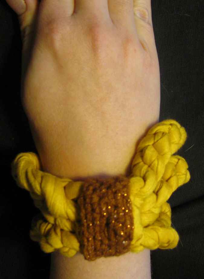 large image of art item: accessory &ndash; bracelet yellow brown
