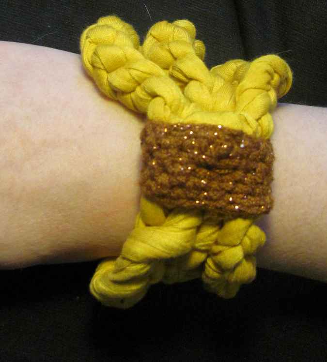 large image of art item: accessory &ndash; bracelet yellow brown