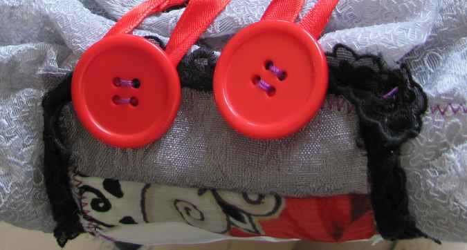 large image of art item: accessory &ndash; combo belt bracelet black white red