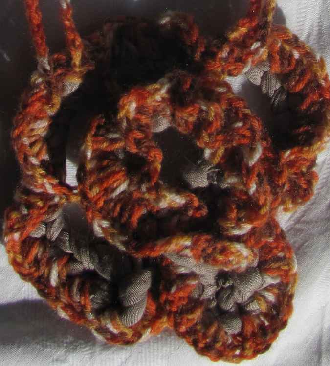 large image of art item: accessory &ndash; crochet flower orange