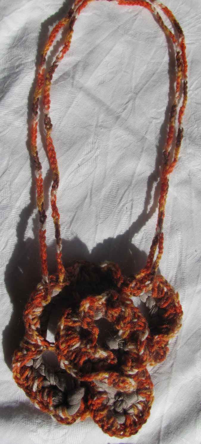 large image of art item: accessory &ndash; crochet flower orange