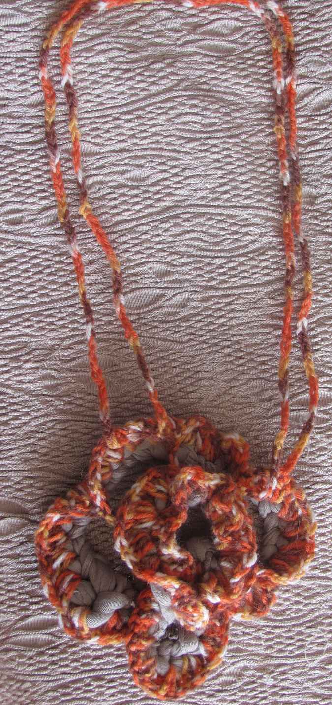 large image of art item: accessory &ndash; crochet flower orange