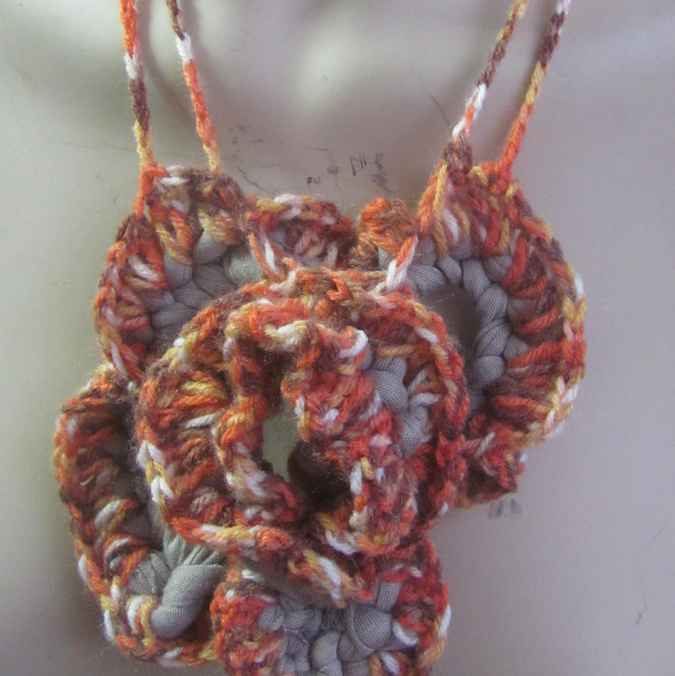 large image of art item: accessory &ndash; crochet flower orange