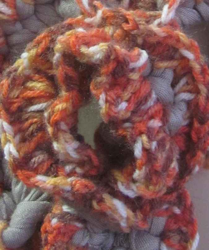 large image of art item: accessory &ndash; crochet flower orange