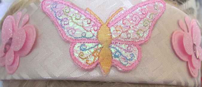 large image of art item: accessory &ndash; head decoration pink butterflies