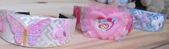 large image of art item: accessory &ndash; head decoration pink butterflies