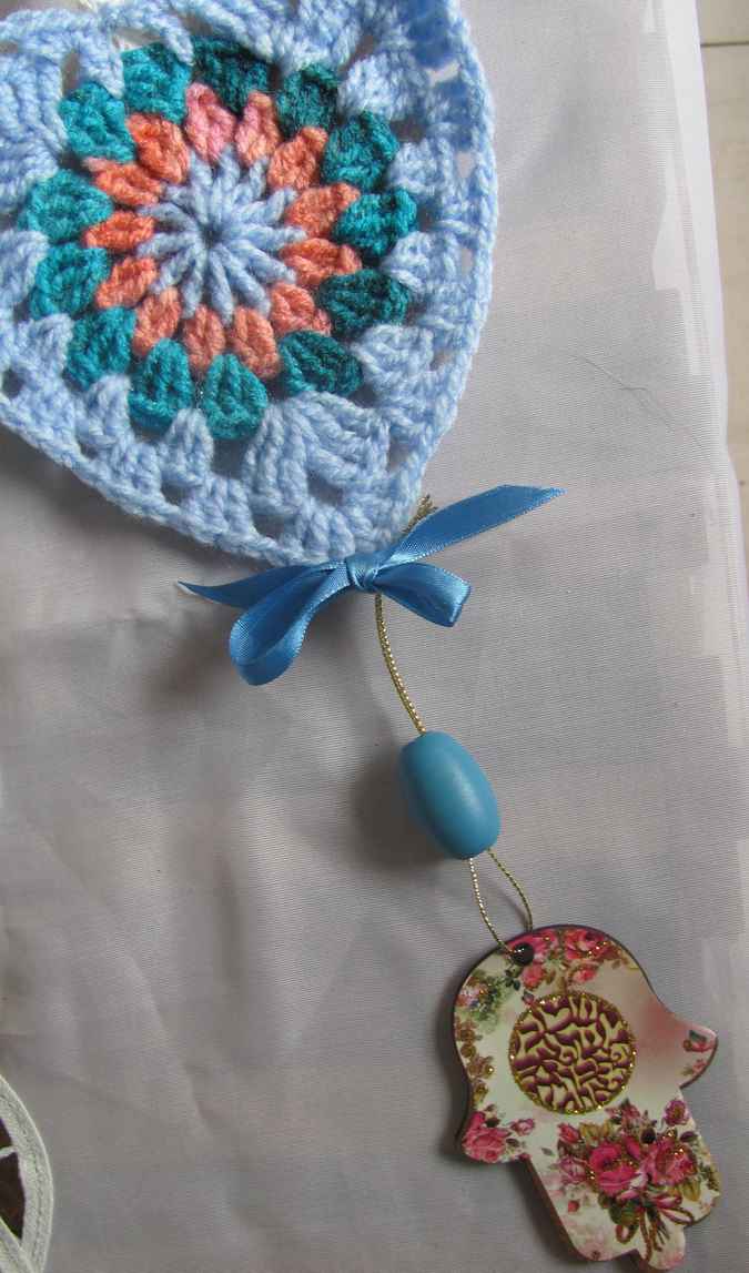 large image of art item: accessory &ndash; heart blue hamsa