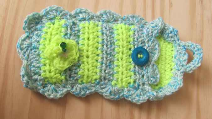 large image of art item: accessory &ndash; cell phone pocket cyan green