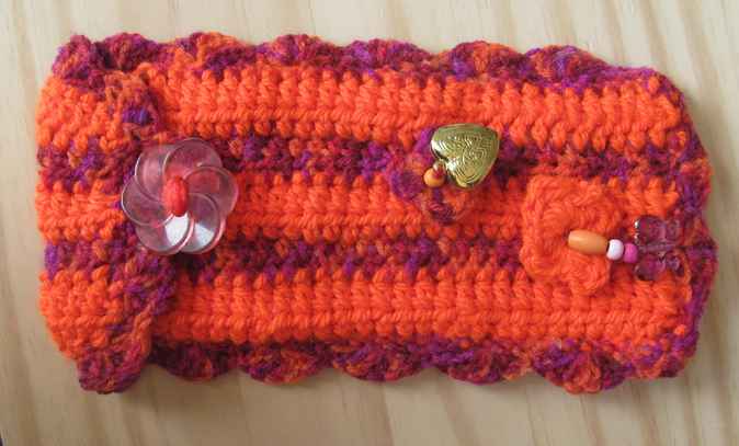 large image of art item: accessory &ndash; cell phone pocket orange purple