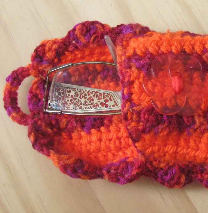 large image of art item: accessory &ndash; cell phone pocket orange purple