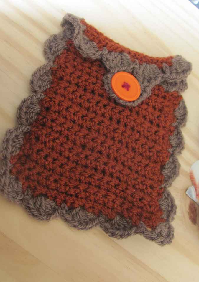 large image of art item: accessory &ndash; cell phone pocket brown gray button orange