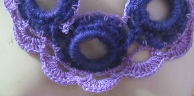 large image of art item: accessory &ndash; necklace crochet purple pink