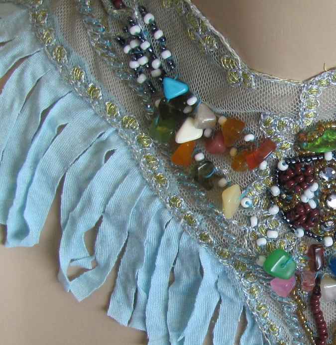 large image of art item: accessory &ndash; necklace cyan beads colorful