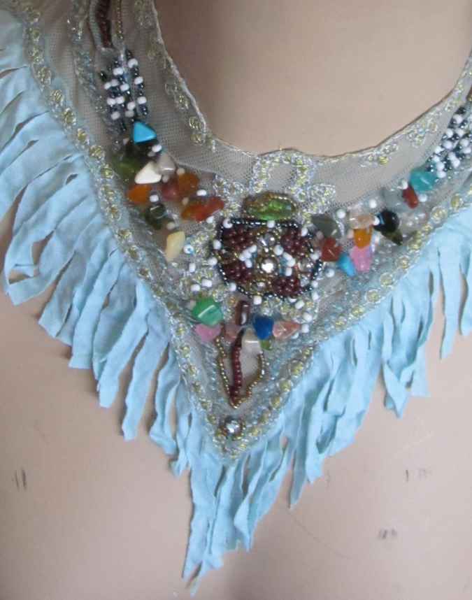 large image of art item: accessory &ndash; necklace cyan beads colorful