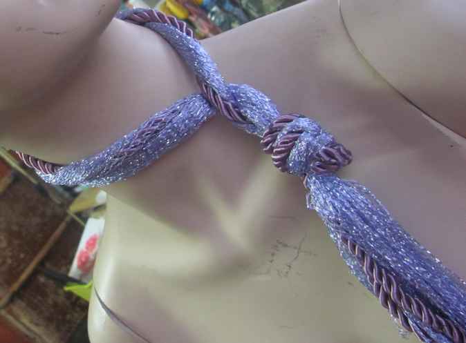 large image of art item: accessory &ndash; necklace threads purple rope purple