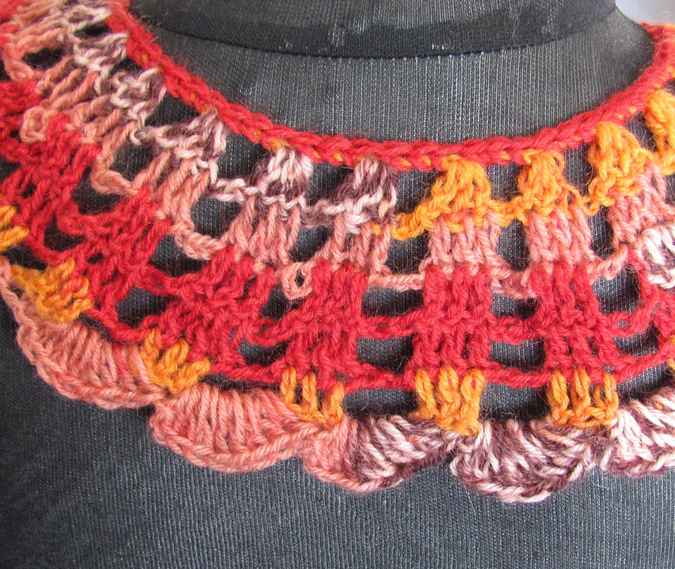 large image of art item: accessory &ndash; necklace red orange button orange