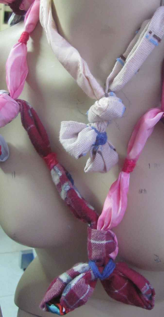 large image of art item: accessory &ndash; necklace quilt pink purple