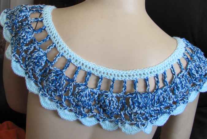 large image of art item: accessory &ndash; necklace shades of blue button black