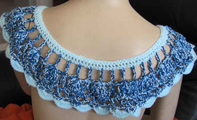 large image of art item: accessory &ndash; necklace shades of blue button black