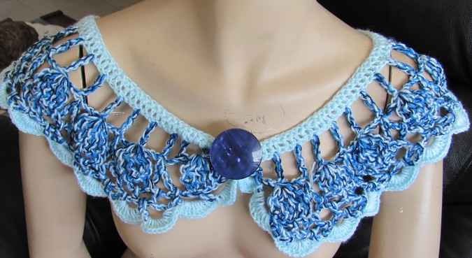 large image of art item: accessory &ndash; necklace shades of blue button black