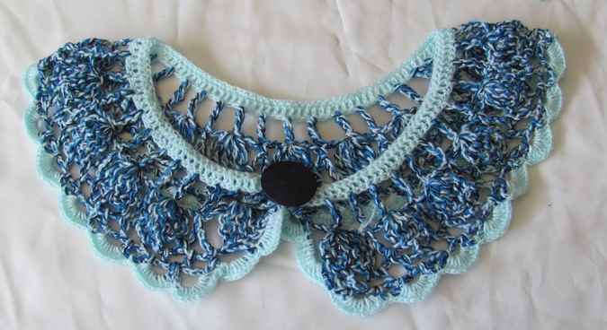 large image of art item: accessory &ndash; necklace shades of blue button black