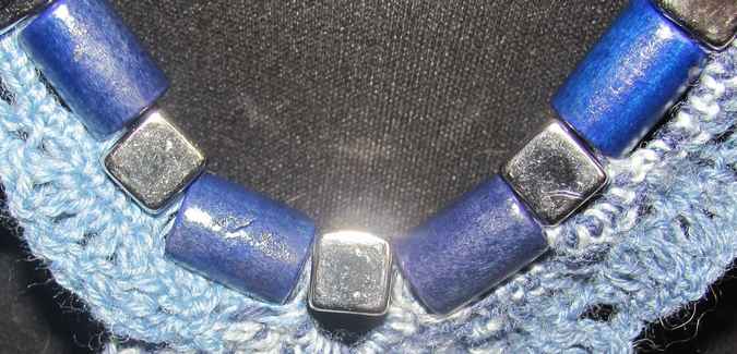 large image of art item: accessory &ndash; necklace shades of blue beads metallic
