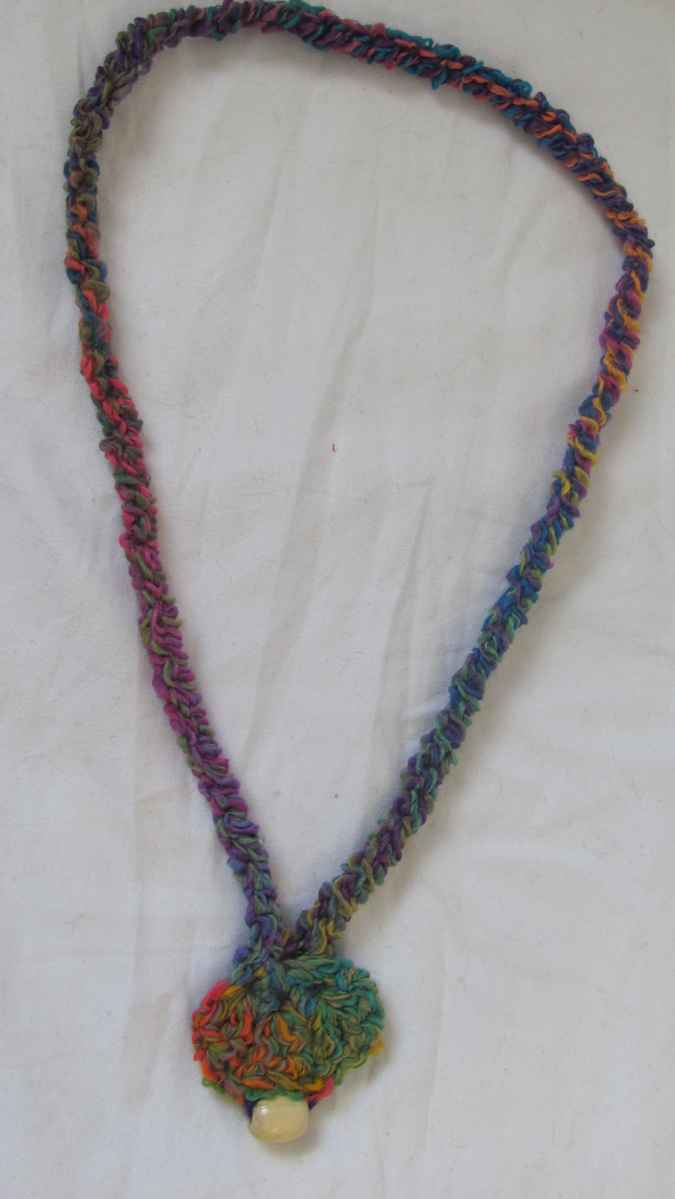 large image of art item: accessory &ndash; necklace colorful bead yellow