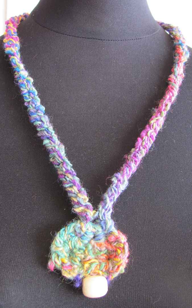 large image of art item: accessory &ndash; necklace colorful bead yellow