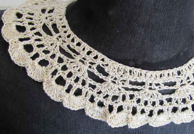 large image of art item: accessory &ndash; necklace silver and crystal button 