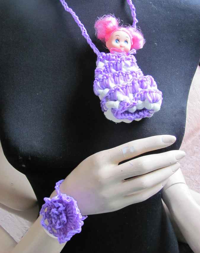 large image of art item: accessory &ndash; necklace purple doll