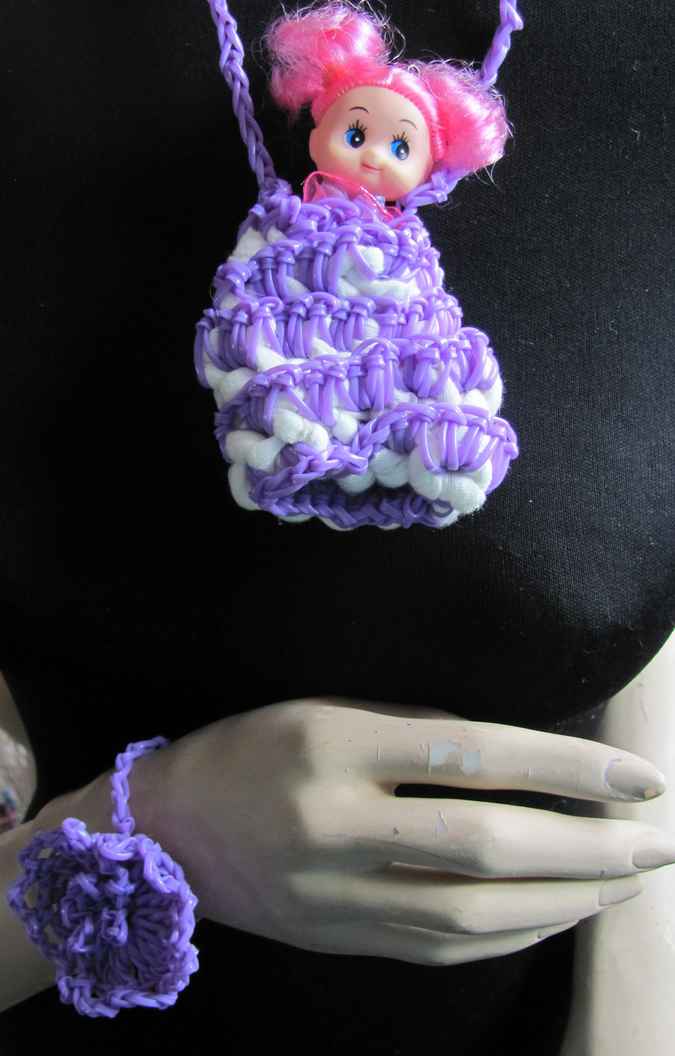 large image of art item: accessory &ndash; necklace purple doll