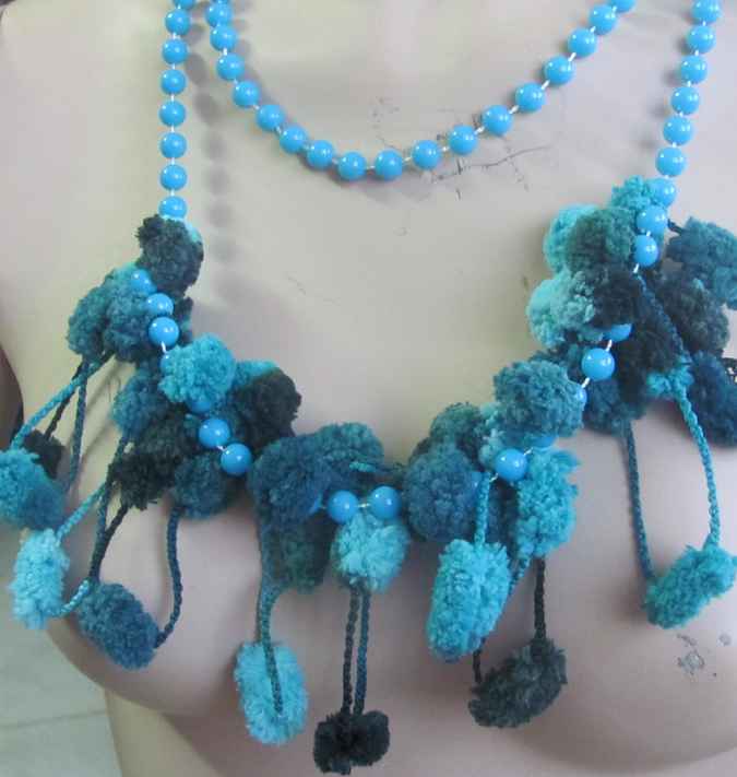 large image of art item: accessory &ndash; ponpons cyan beads