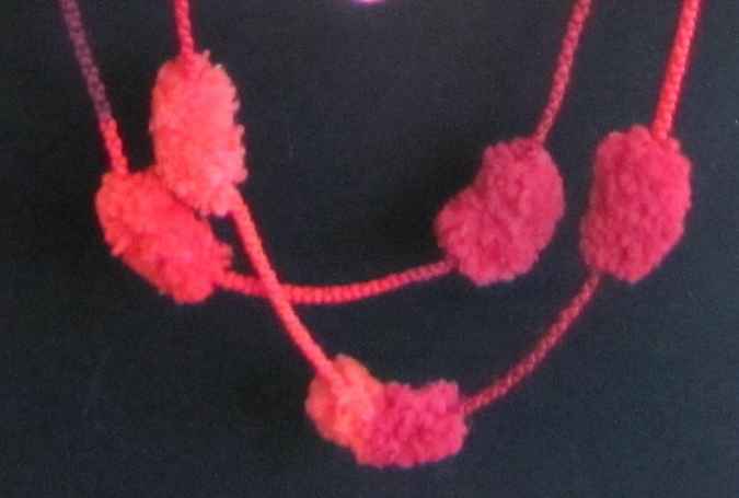 large image of art item: accessory &ndash; ponpons red