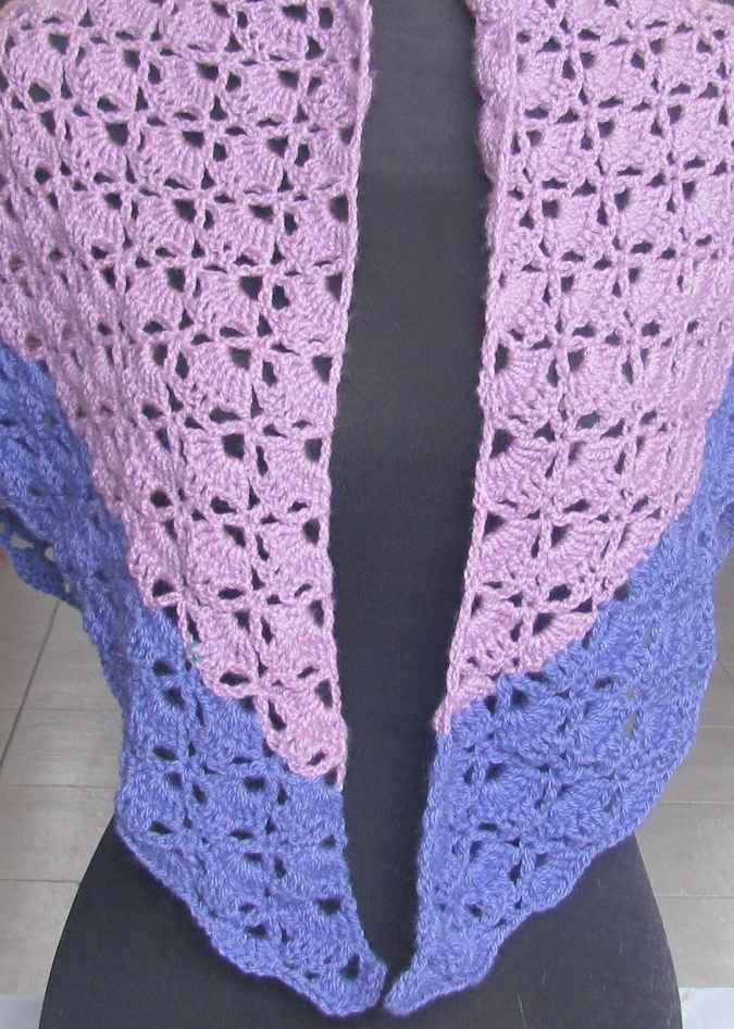 large image of art item: accessory &ndash; shawl crochet purple pink