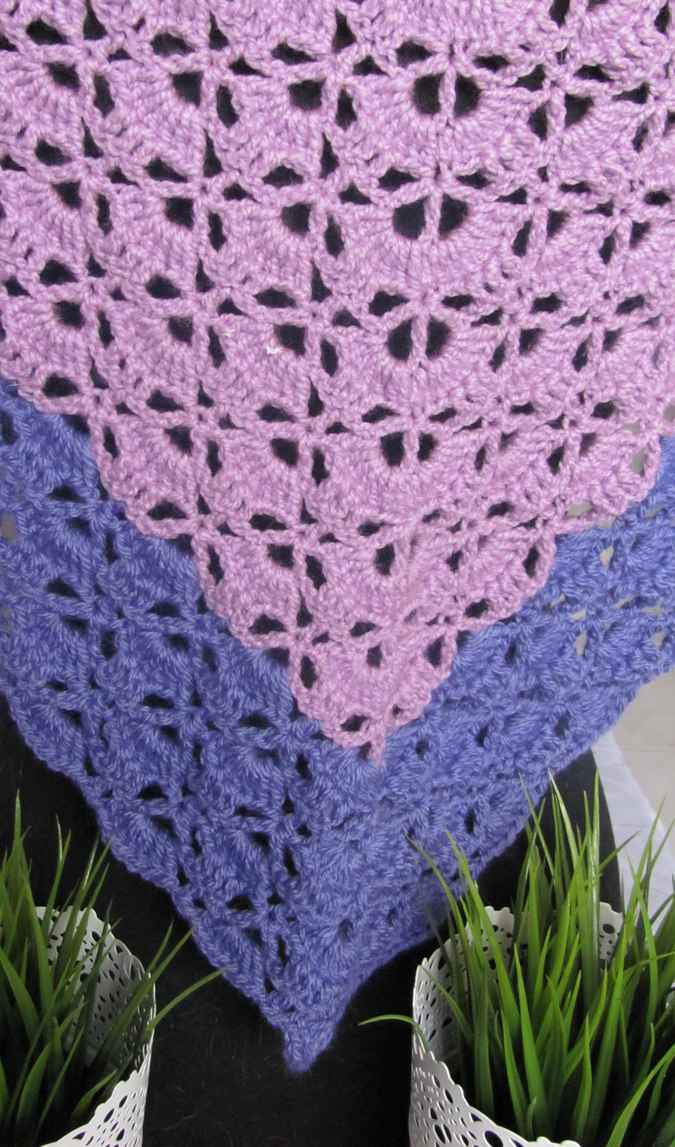 large image of art item: accessory &ndash; shawl crochet purple pink