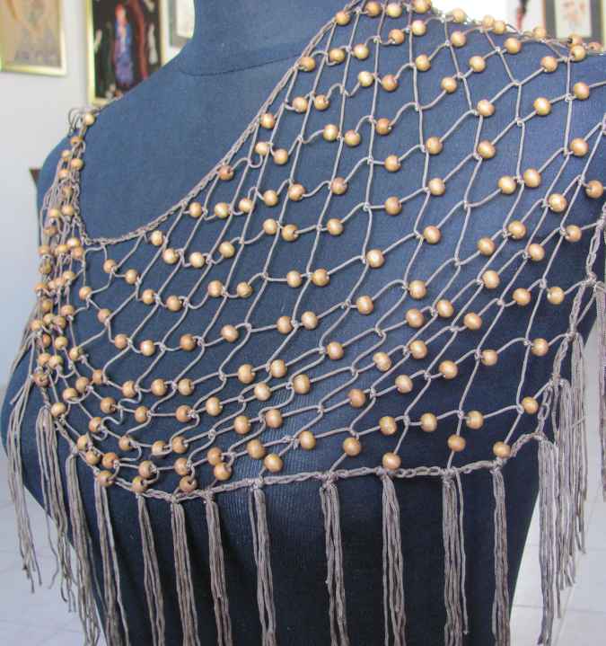 large image of art item: accessory &ndash; shawl net beads