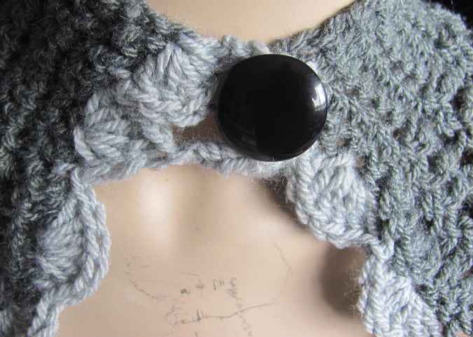 large image of art item: accessory &ndash; capeletdarkgray button black