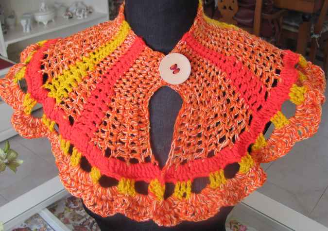 large image of art item: accessory &ndash; capeletorange