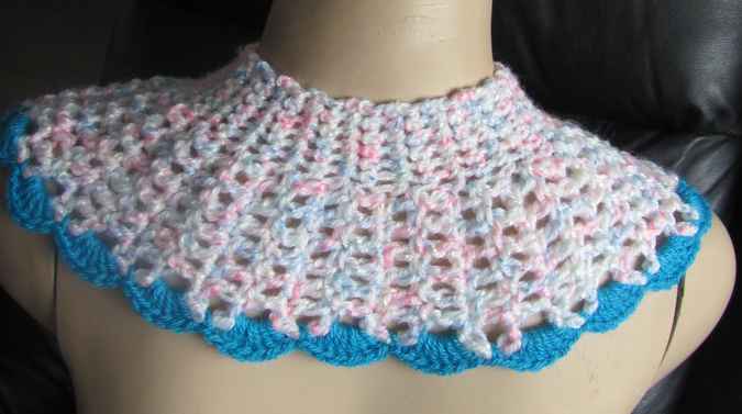 large image of art item: accessory &ndash; capeletpinkish blue