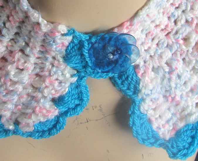 large image of art item: accessory &ndash; capeletpinkish blue