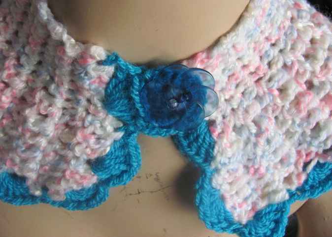 large image of art item: accessory &ndash; capeletpinkish blue