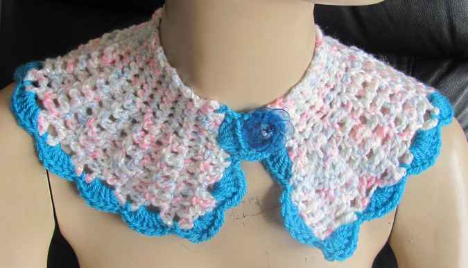 large image of art item: accessory &ndash; capeletpinkish blue