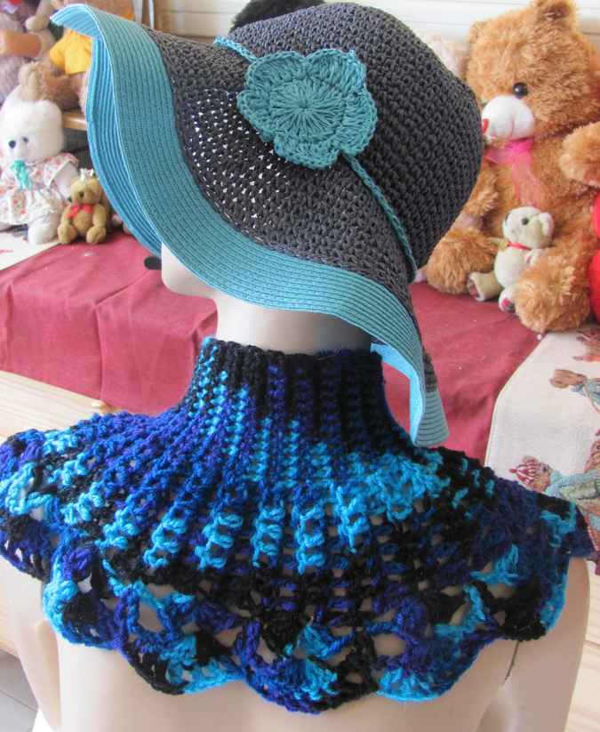 large image of art item: accessory &ndash; capeletshades of blue