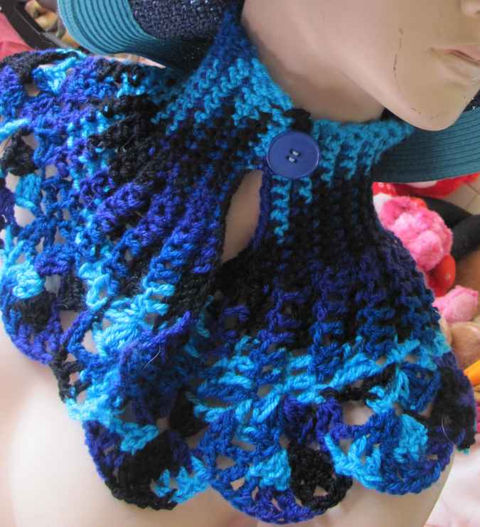 large image of art item: accessory &ndash; capeletshades of blue