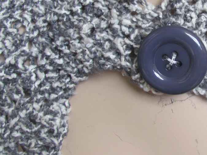 large image of art item: accessory &ndash; capelet gray black white