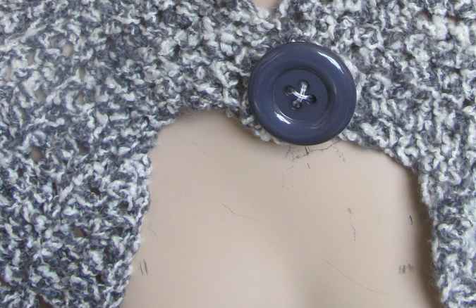 large image of art item: accessory &ndash; capelet gray black white